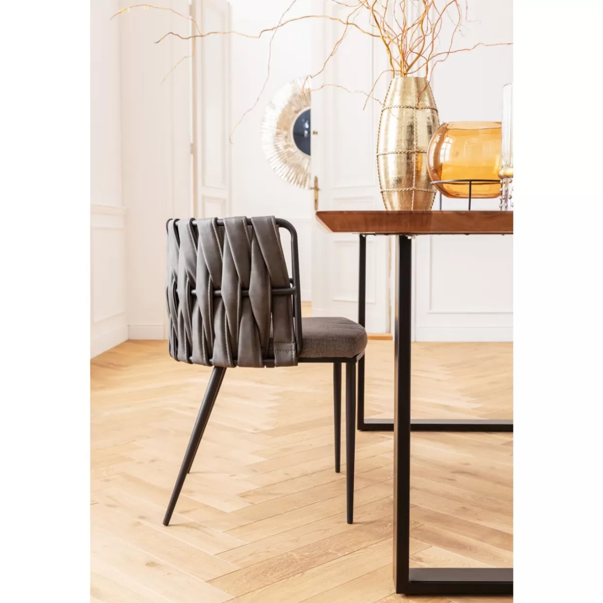 Tavolo da pranzo Symphony in stile KARE - Design contemporaneo in nero opaco 180x90 cm per ambienti raffinati