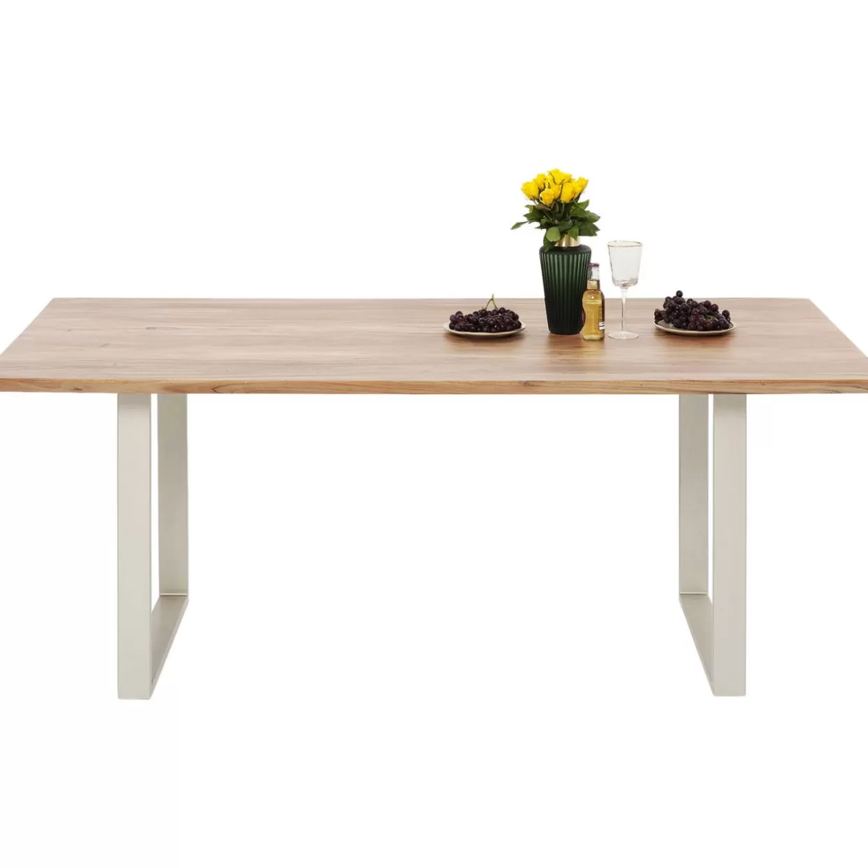 Tavolo Design Elegante Symphony - Finitura Argento con Misure 200x100 cm per Arredamento Moderno