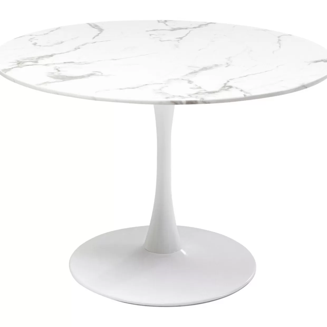 Tavolo design KARE in marmo Bianco Veneto - Diametro 110 cm per interni contemporanei
