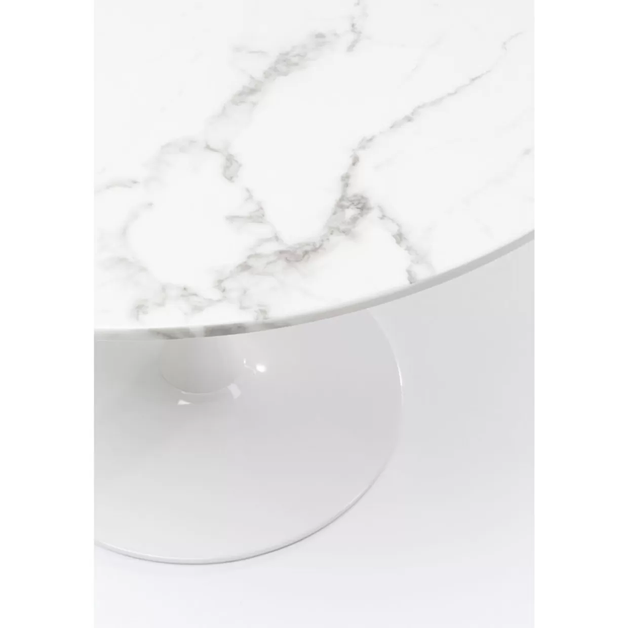 Tavolo design KARE in marmo Bianco Veneto - Diametro 110 cm per interni contemporanei