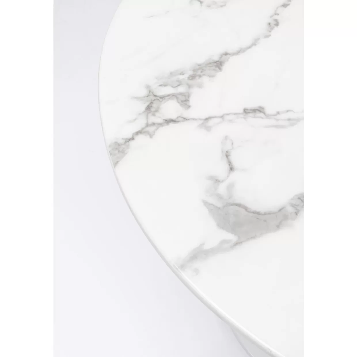 Tavolo design KARE in marmo Bianco Veneto - Diametro 110 cm per interni contemporanei