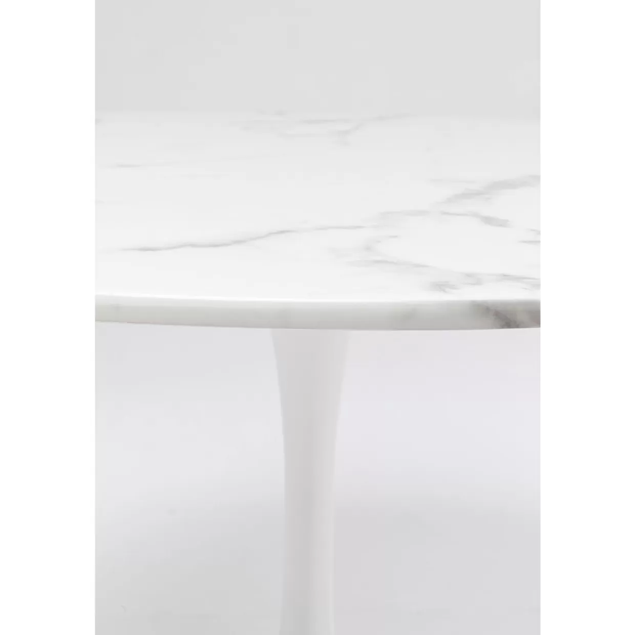 Tavolo design KARE in marmo Bianco Veneto - Diametro 110 cm per interni contemporanei