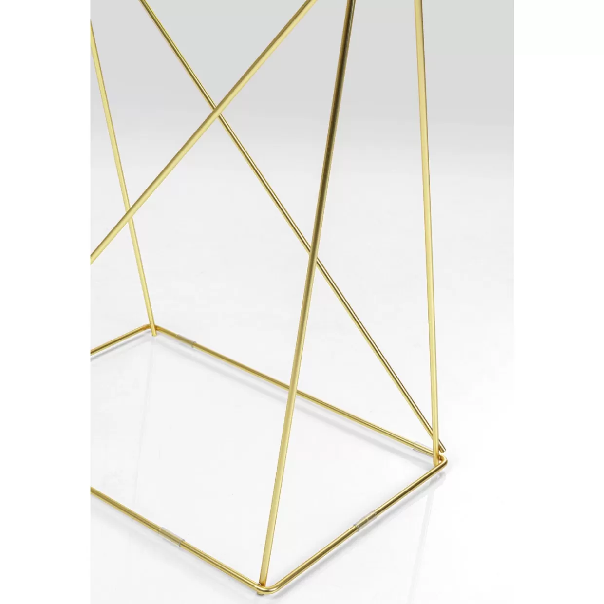 KARE Design - Tavolo Elegante con Gambe Polar in Ottone Opaco, Set da 2 Pezzi 31x49 cm