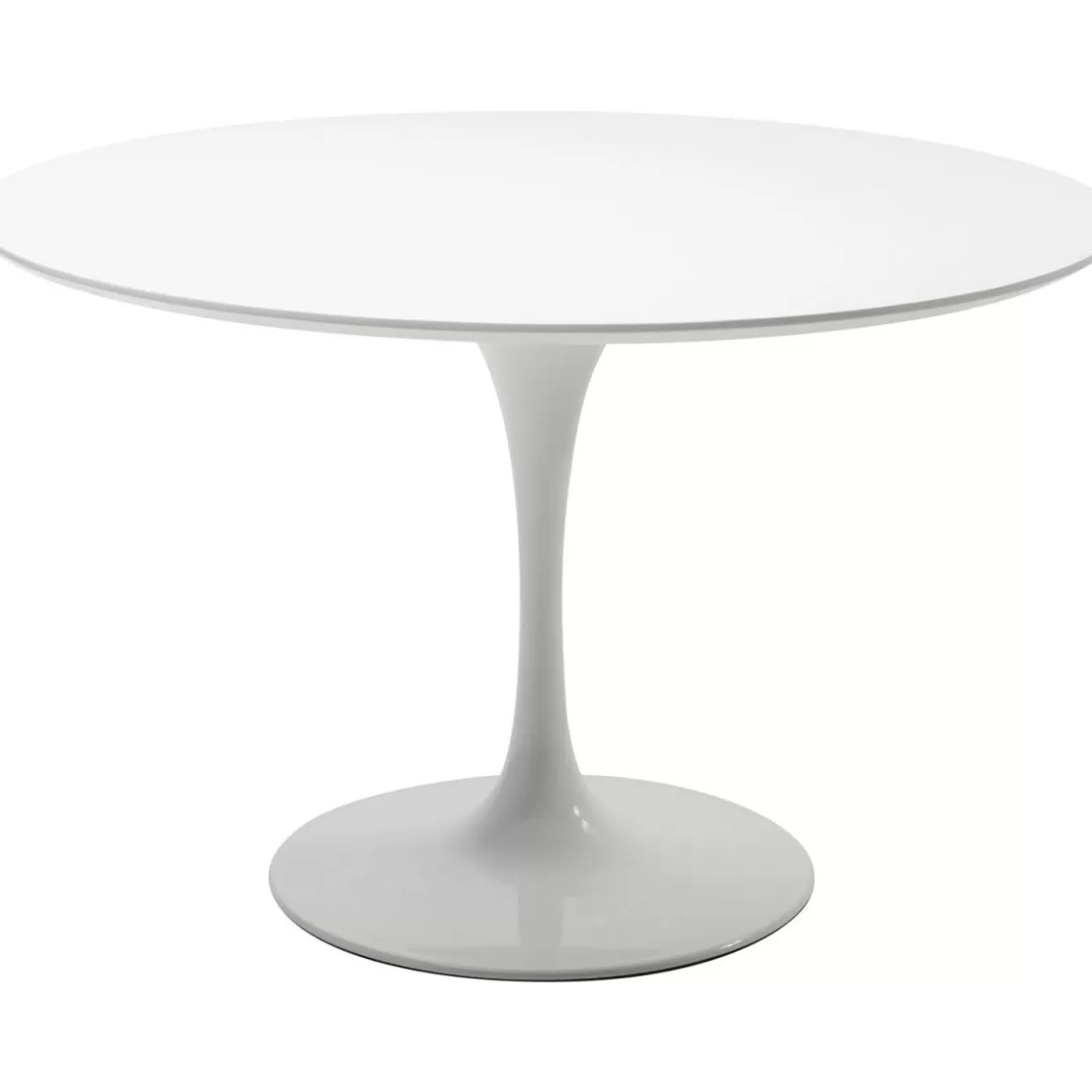 Tavolo design moderno con struttura Invitation – KARE Design in finitura bianca, diametro 60 cm
