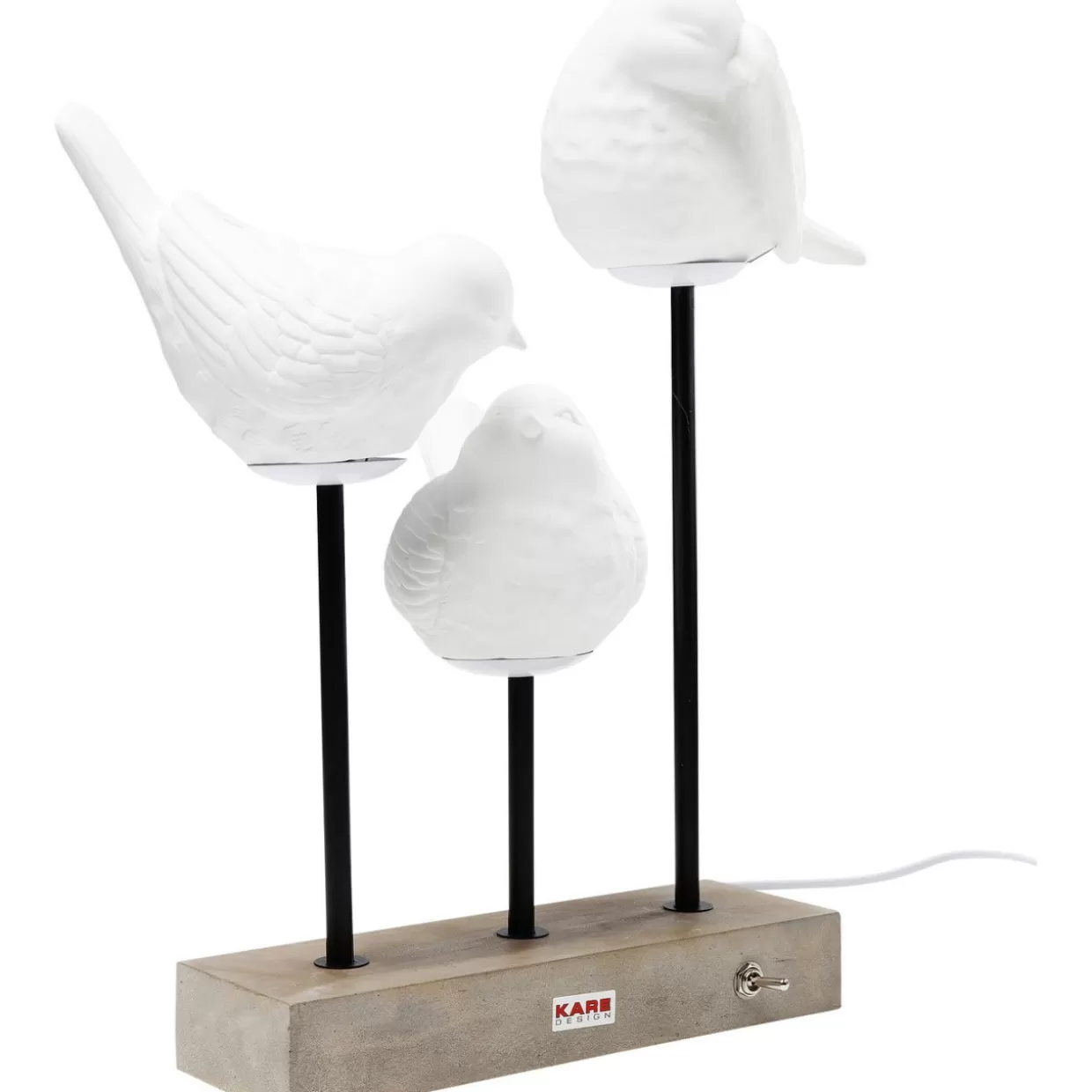 Lampada da Tavolo Creativa con Uccelli Decorativi - Illuminazione LED Moderna KARE Design per Ambienti con Stile