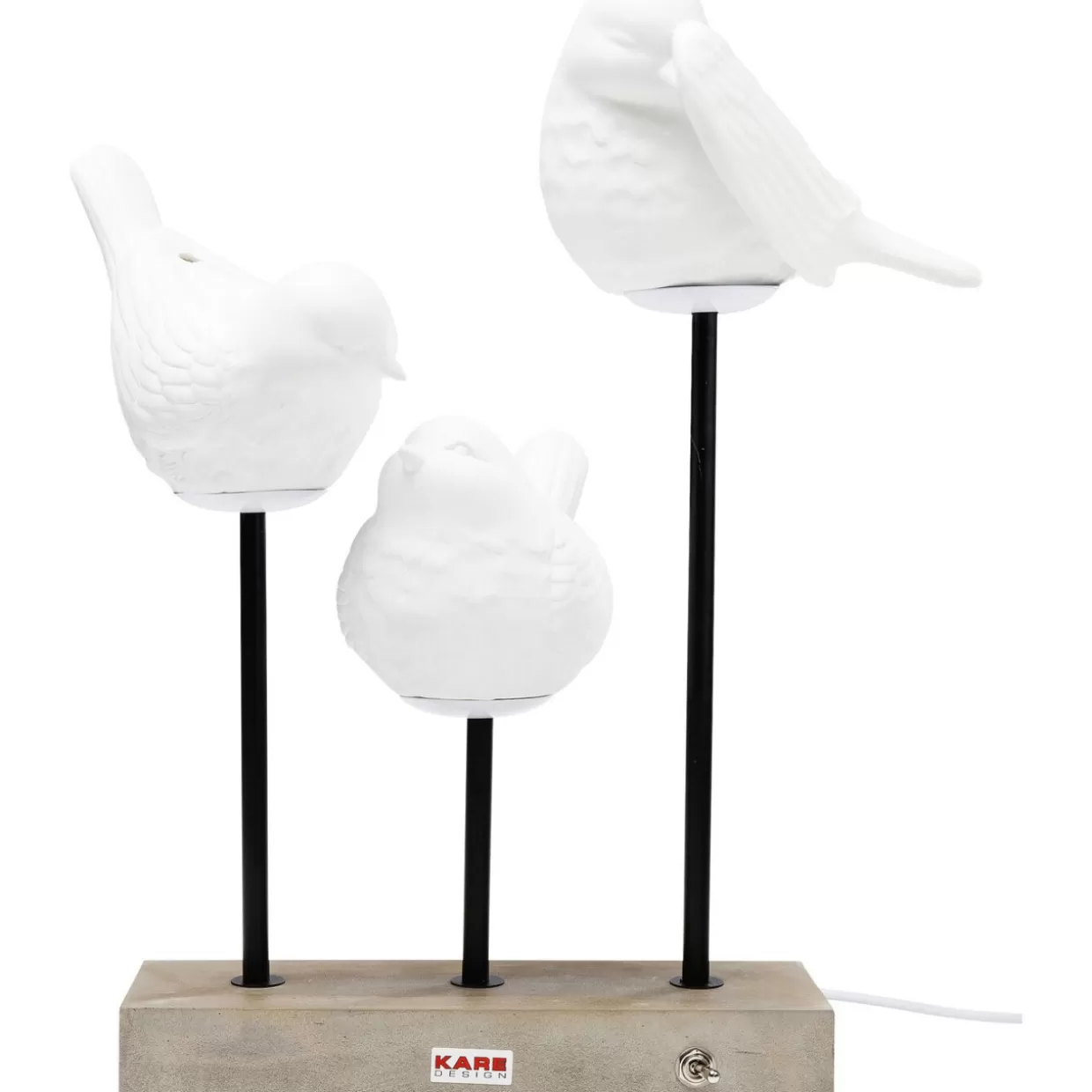 Lampada da Tavolo Creativa con Uccelli Decorativi - Illuminazione LED Moderna KARE Design per Ambienti con Stile