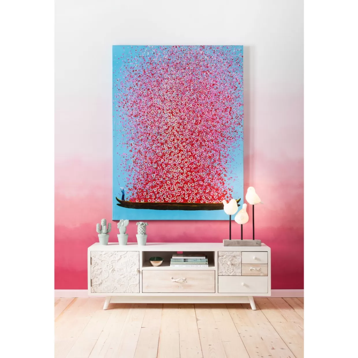 Lampada da Tavolo Creativa con Uccelli Decorativi - Illuminazione LED Moderna KARE Design per Ambienti con Stile