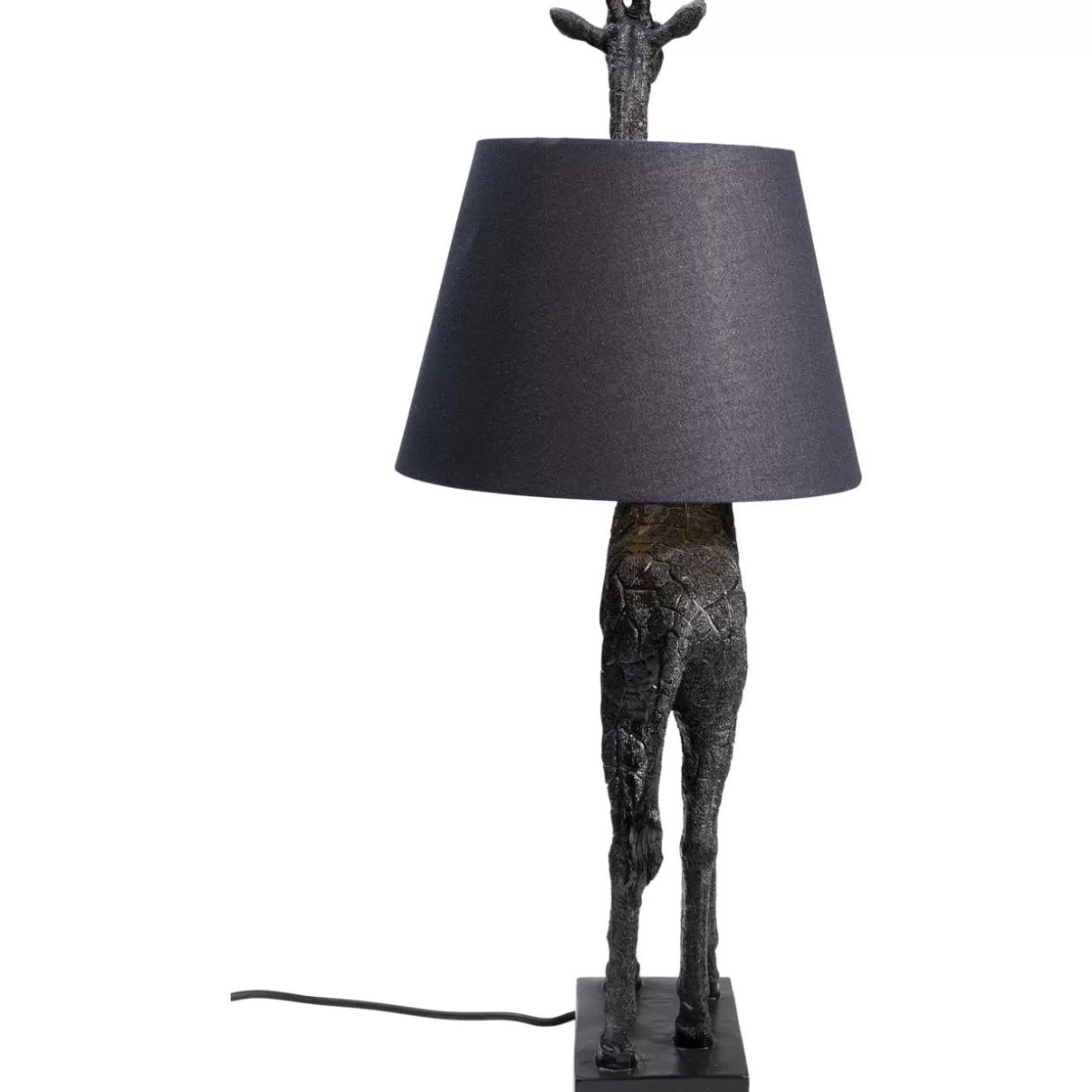 Lampada da Tavolo Giraffa Stilizzata in Nero Opaco - Design Moderno per Arredamento