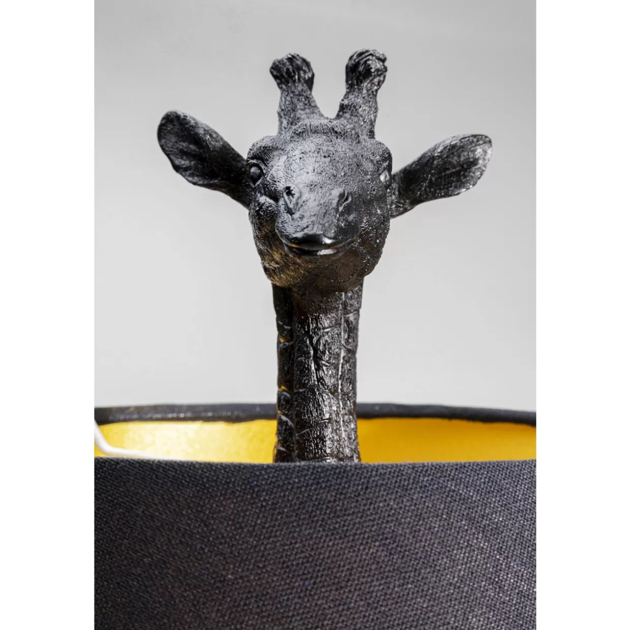 Lampada da Tavolo Giraffa Stilizzata in Nero Opaco - Design Moderno per Arredamento