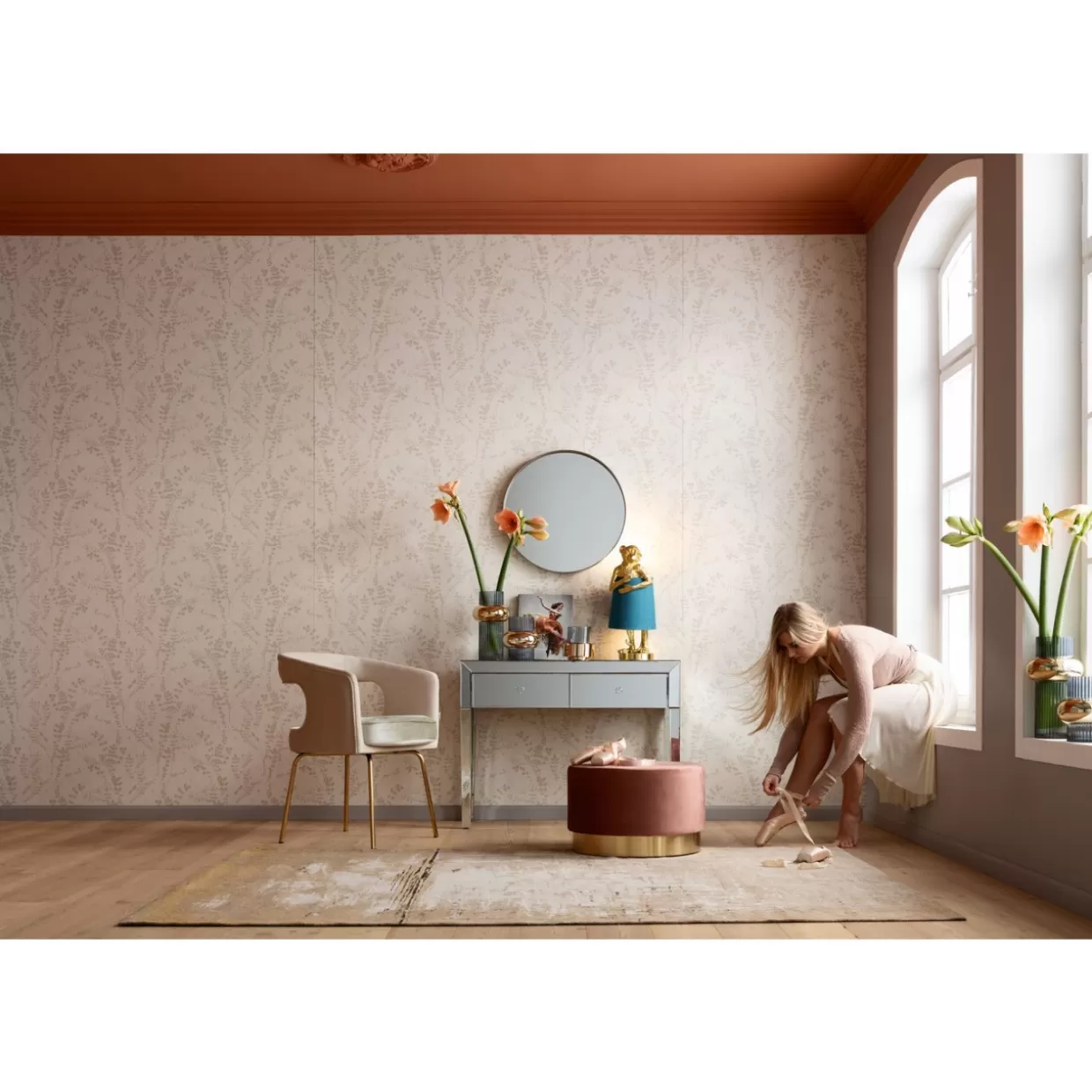 Lampada da Tavolo KARE Design Scimmia Animale in Stile Moderno - Decorazione Oro e Blu per Interni