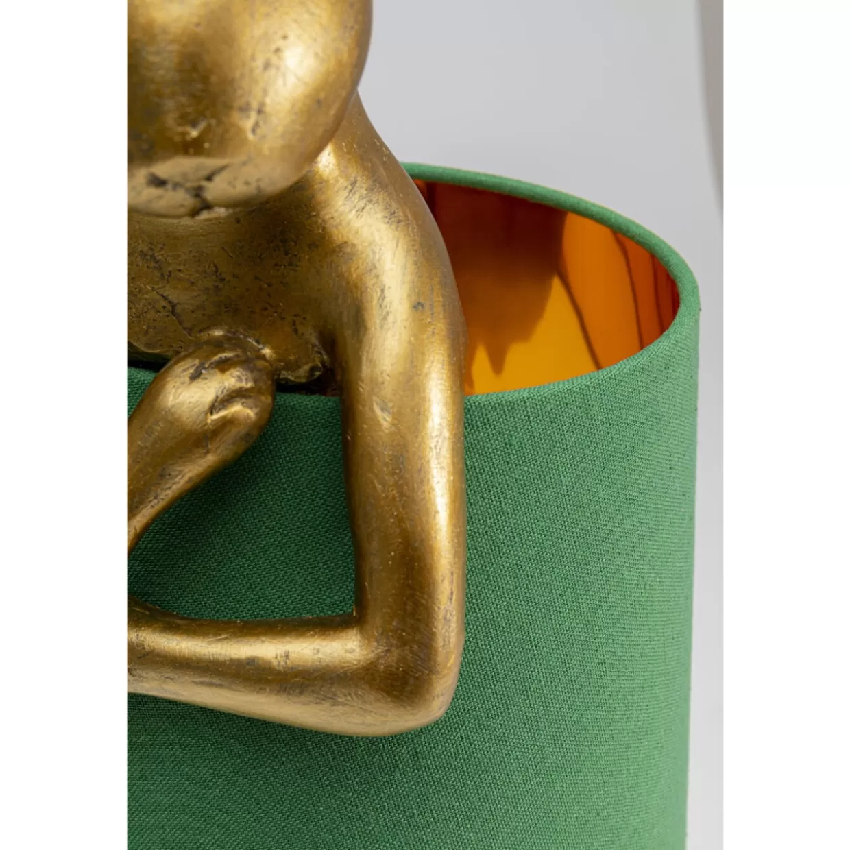 Lampada da Tavolo Elegante con Design Moderno a Forma di Coniglio in Tonalità Oro e Verde, Altezza 68 cm per Arredamento Contemporaneo
