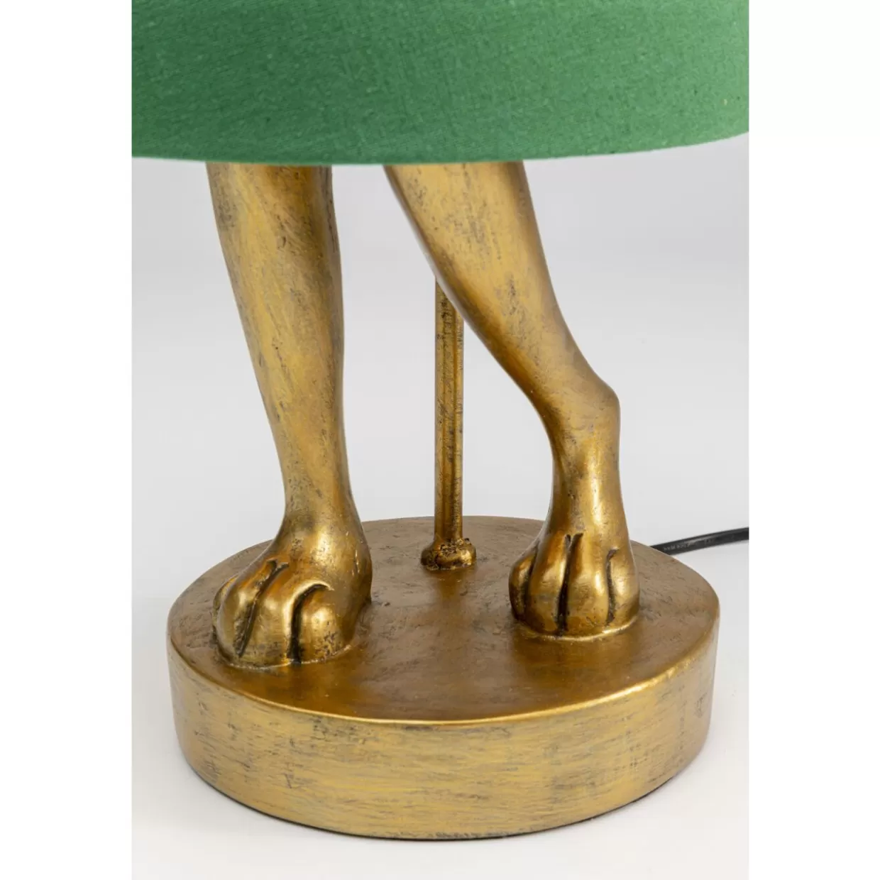 Lampada da Tavolo Elegante con Design Moderno a Forma di Coniglio in Tonalità Oro e Verde, Altezza 68 cm per Arredamento Contemporaneo