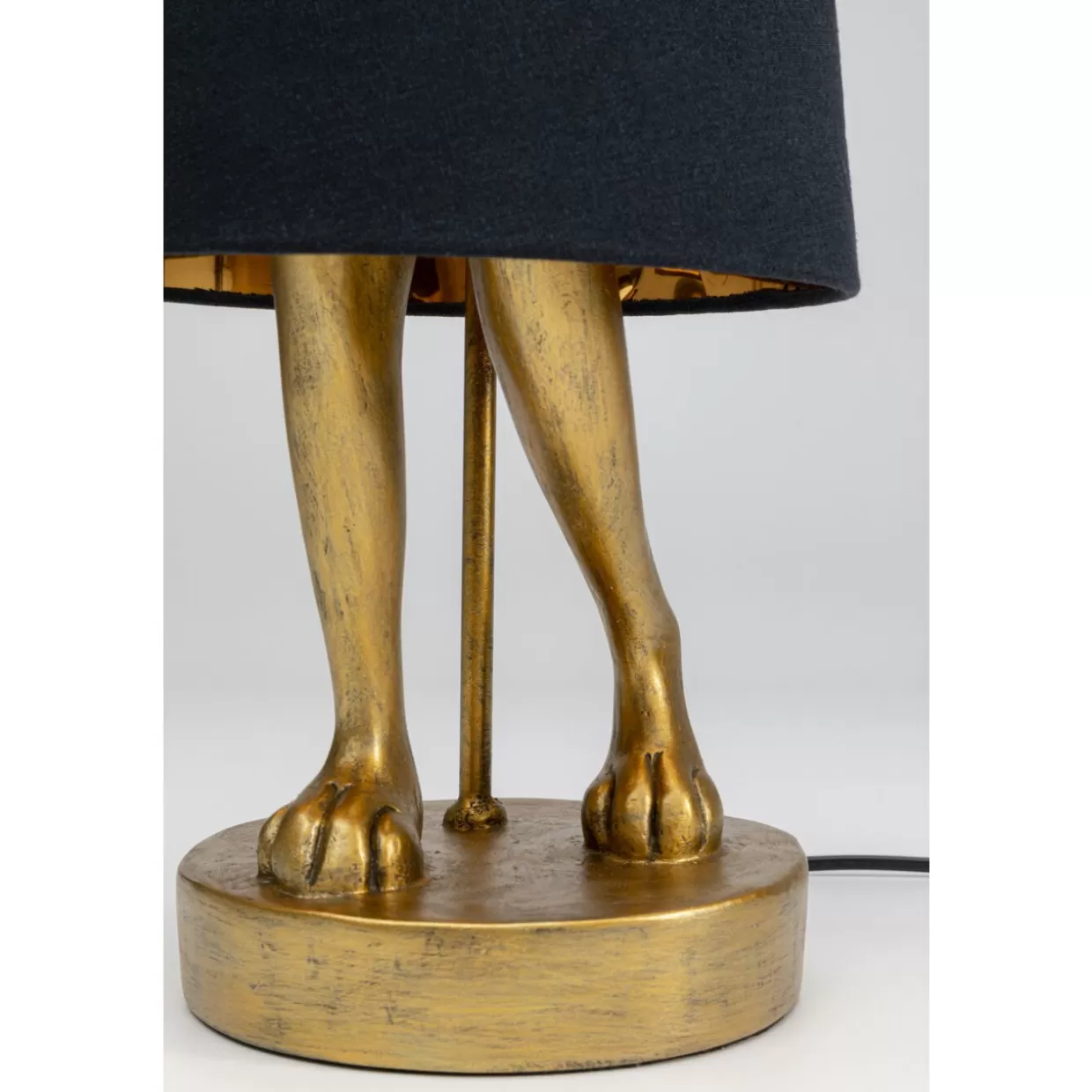 Lampada da Tavolo Coniglio Animale in Oro e Nero - Design Moderno KARE, 68 cm per Arredo Contemporaneo