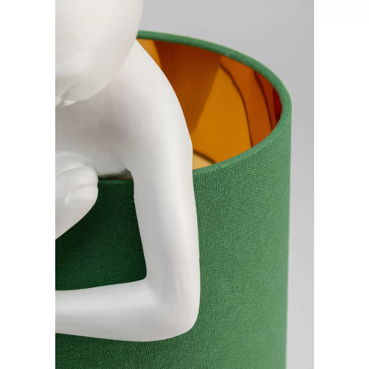 Lampada da Tavolo Design KARE - Coniglio Animale in Bianco e Verde, Altezza 68 cm per Arredamento Moderno