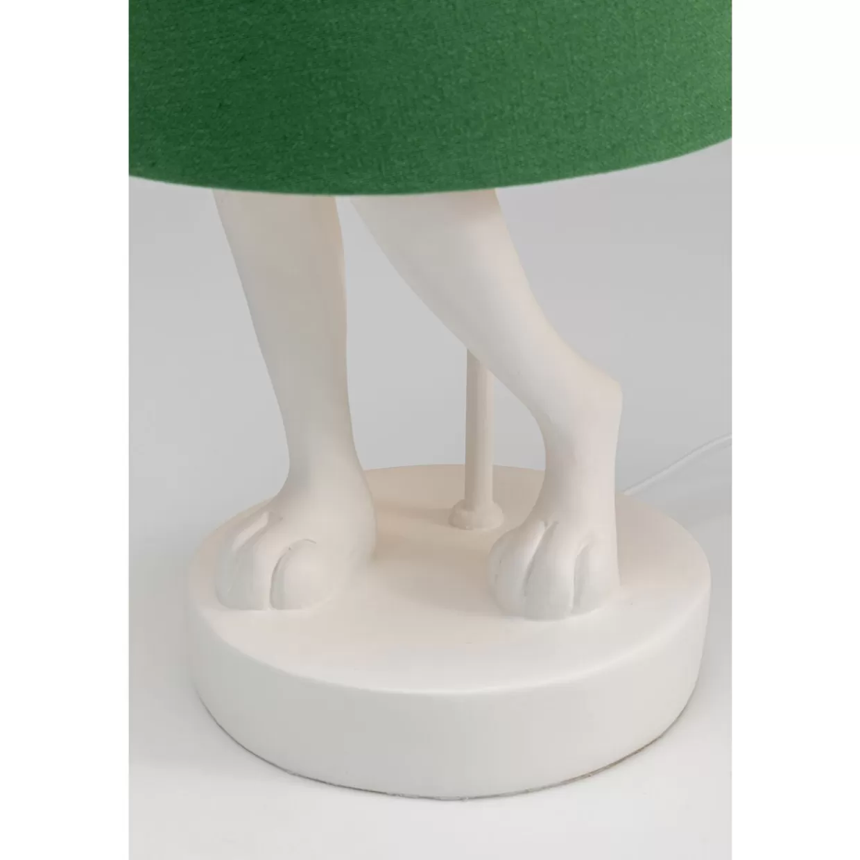 Lampada da Tavolo Design KARE - Coniglio Animale in Bianco e Verde, Altezza 68 cm per Arredamento Moderno