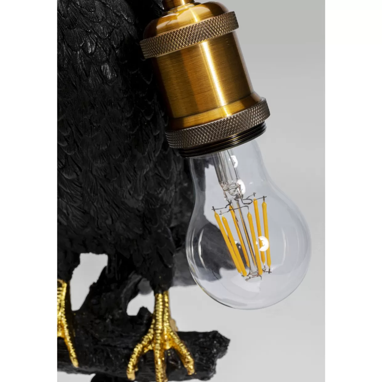 Lampada da Tavolo Design Elegante con Corvo Seduto - Nero Opaco per Arredamento Moderno | KARE Collection