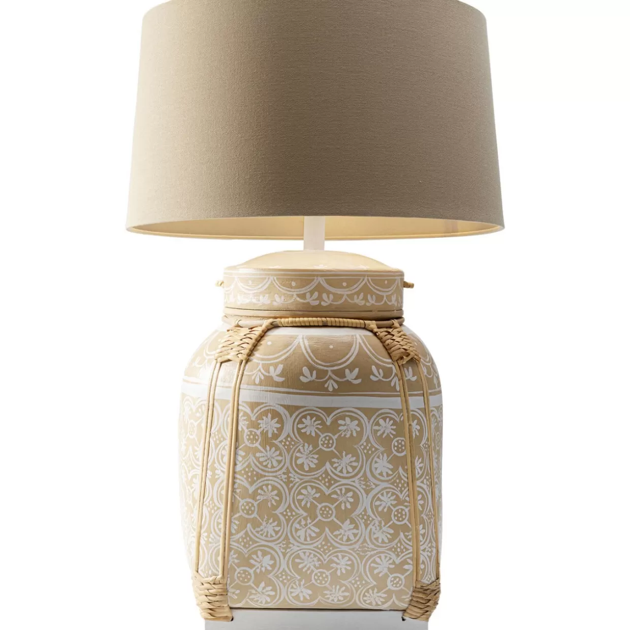 Lampada da Tavolo Artigianale con Design a Cesto - Elegante in Tonalità Crema | KARE Design