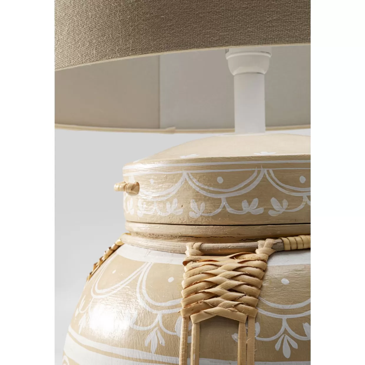 Lampada da Tavolo Artigianale con Design a Cesto - Elegante in Tonalità Crema | KARE Design
