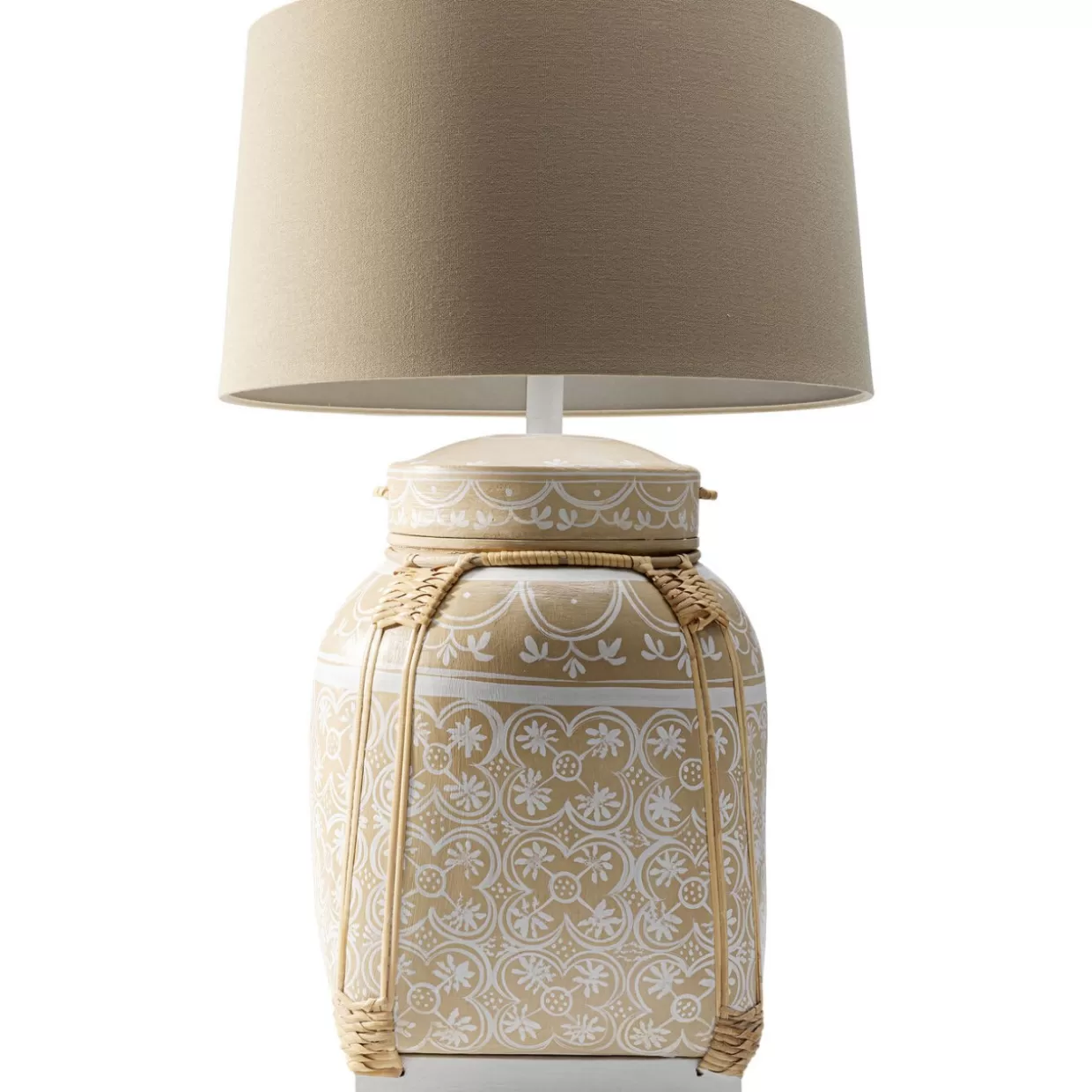 Lampada da Tavolo Artigianale con Design a Cesto - Elegante in Tonalità Crema | KARE Design