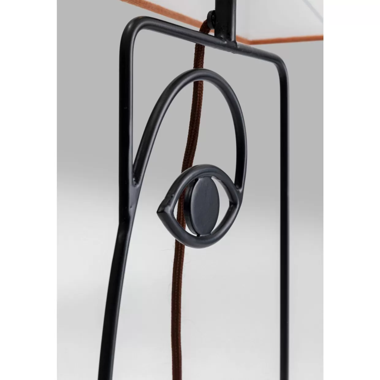 Lampada da Tavolo Moderna Face Wire con Design Accattivante - KARE Design in Tonalità Arancione