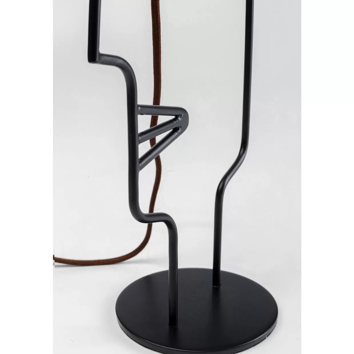Lampada da Tavolo Moderna Face Wire con Design Accattivante - KARE Design in Tonalità Arancione