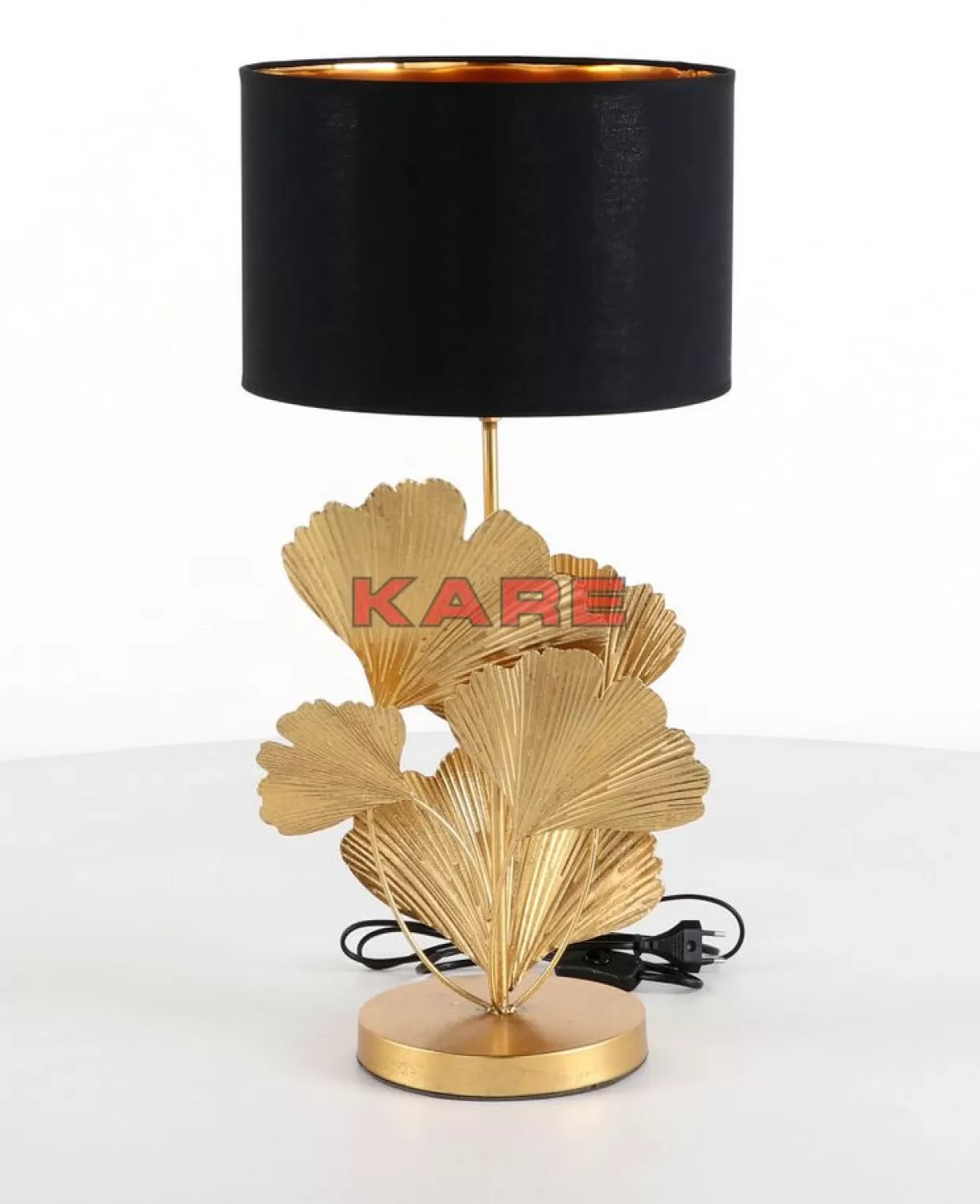 KARE Design: Lampada da Tavolo Flores in Oro, Elegante Design Moderno per Ambienti Ricercati