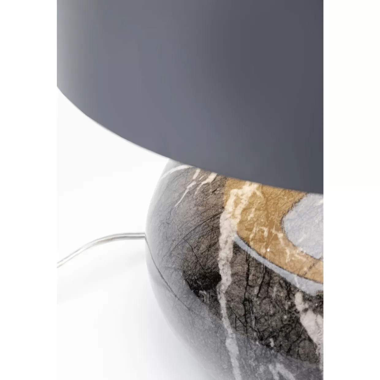 Lampada da Tavolo Mamo Deluxe Grigio Antracite - Design Moderno KARE, Altezza 38 cm