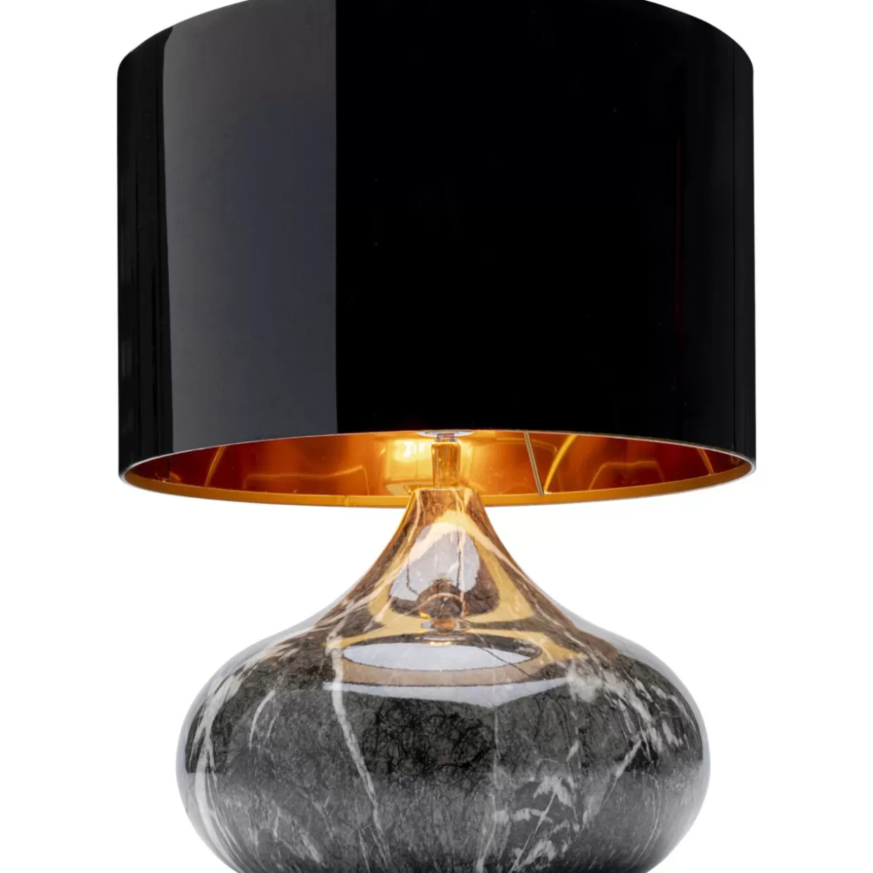 Lampada da Tavolo Mamo Deluxe Grigio Antracite - Design Moderno KARE, Altezza 38 cm