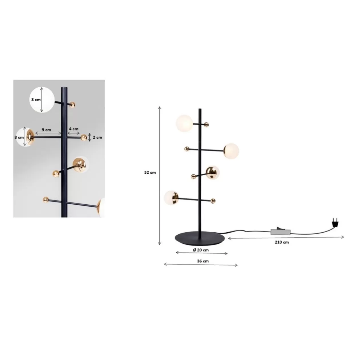 Lampada da tavolo Trapez 52 - Design geometrico moderno per arredamento contemporaneo | Illuminazione d'autore KARE 

(：