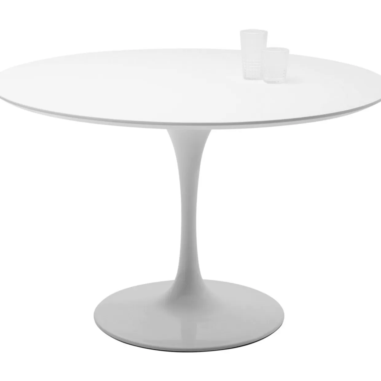 KARE Design Tavolo Elegante Invitation Rotondo Bianco - Diametro 120 cm per Pranzi Raffinati