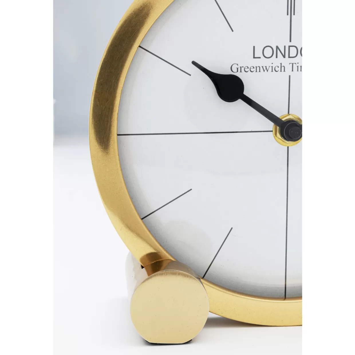 Orologio da Tavolo Circle di KARE Design - Diametro 17 cm, Eleganza Minimalista per Arredi Contemporanei