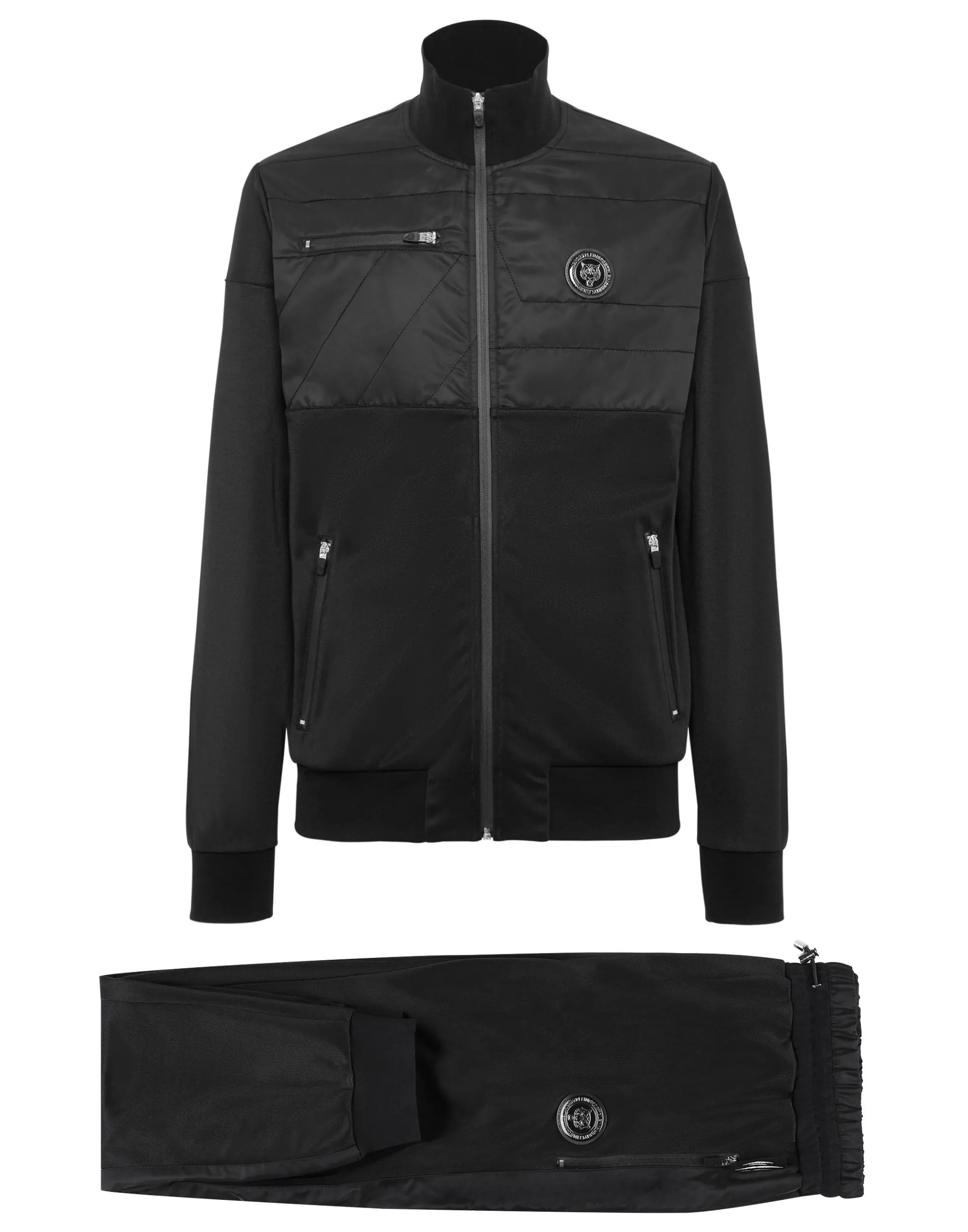 Tuta Sportiva Uomo Completo Elegante: Giacca con Zip e Pantaloni Jogging Stampa Tiger - Abbigliamento Casual Attivo