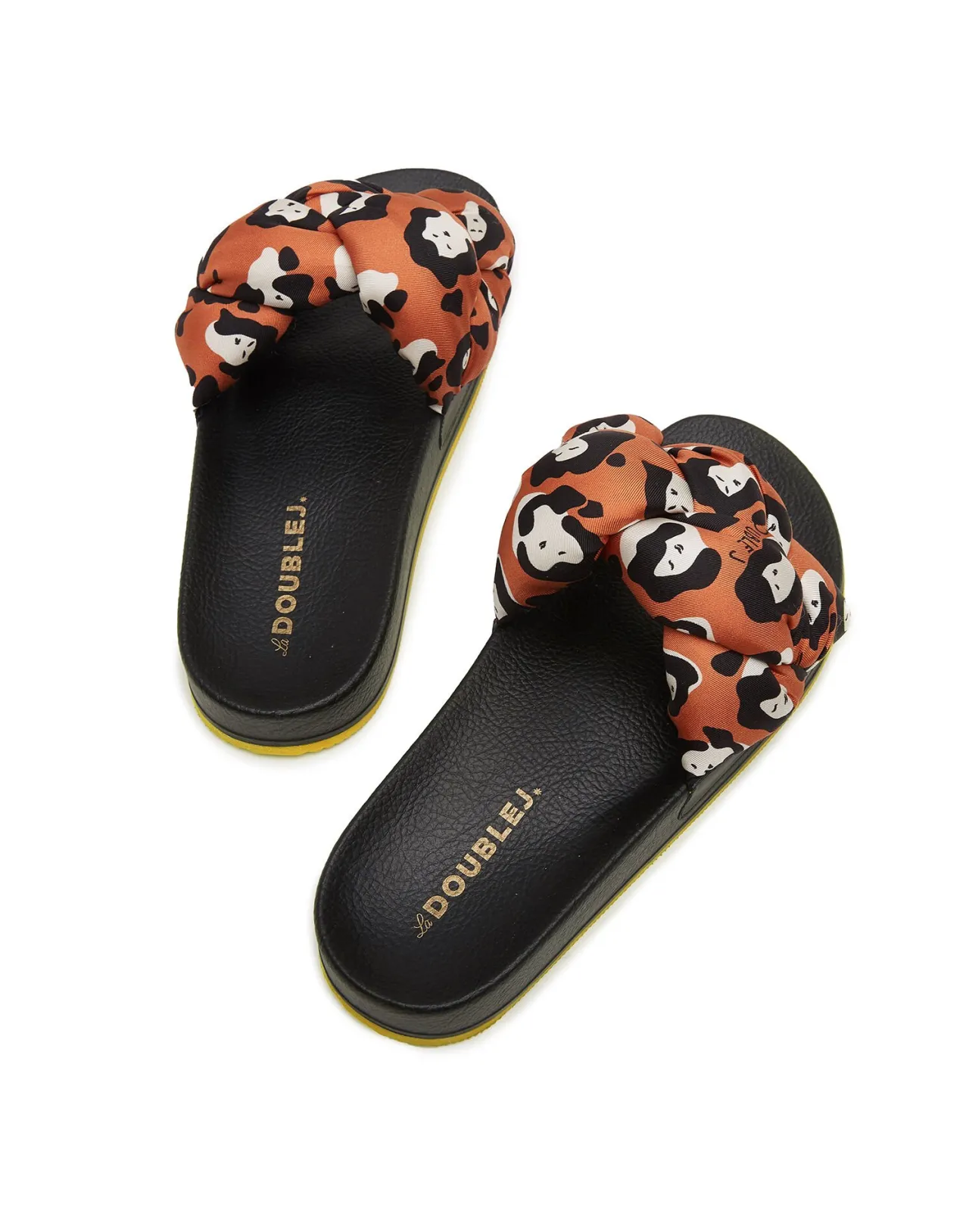 La DoubleJ Sandali Eleganti in Treccia con Stampa Leopardo - Design in Tessuto Twill per Stile Italiano Audace