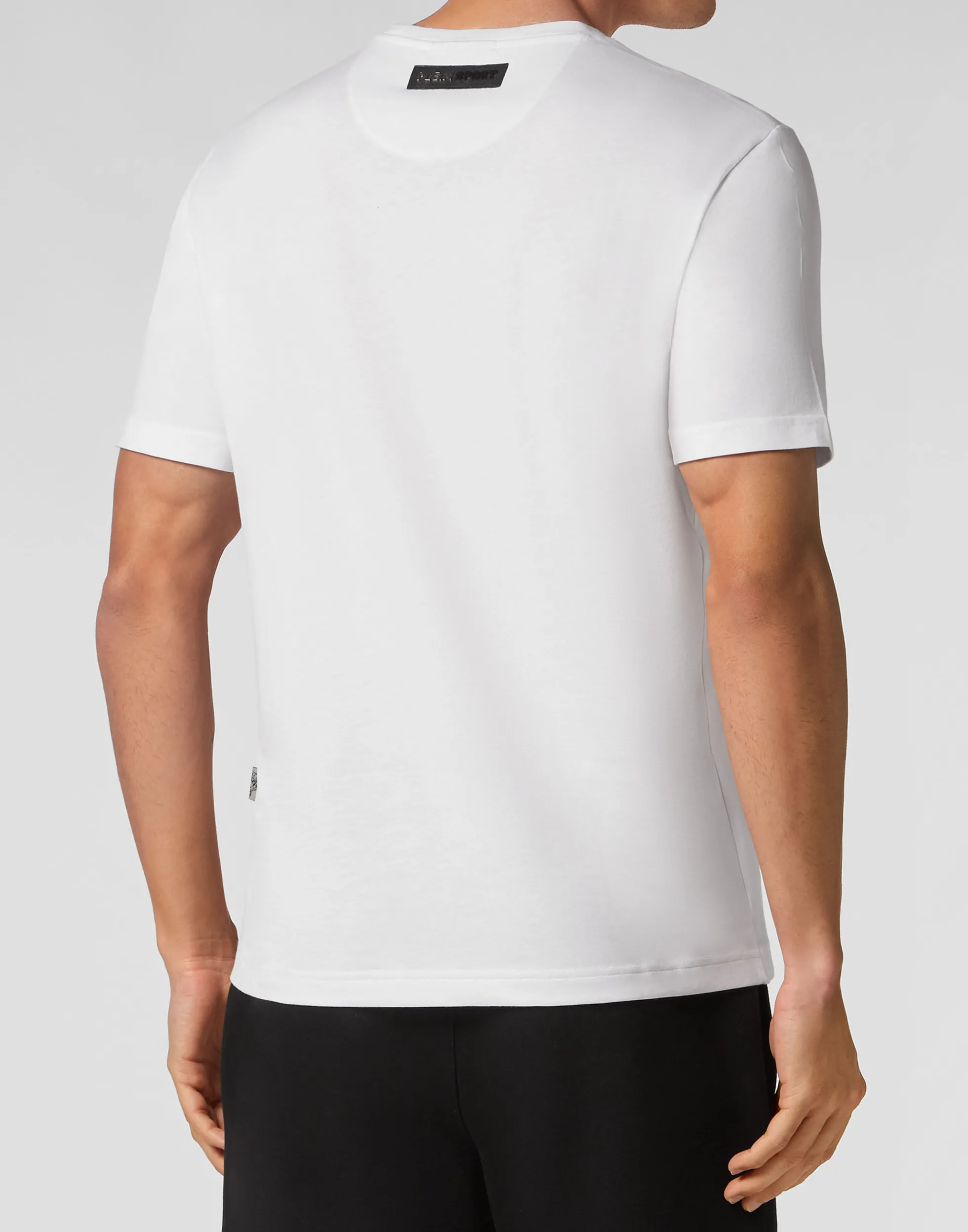 Plein Sport Uomo - Maglietta Sportiva Essential Scollo Tondo in Cotone per Allenamento Casual
