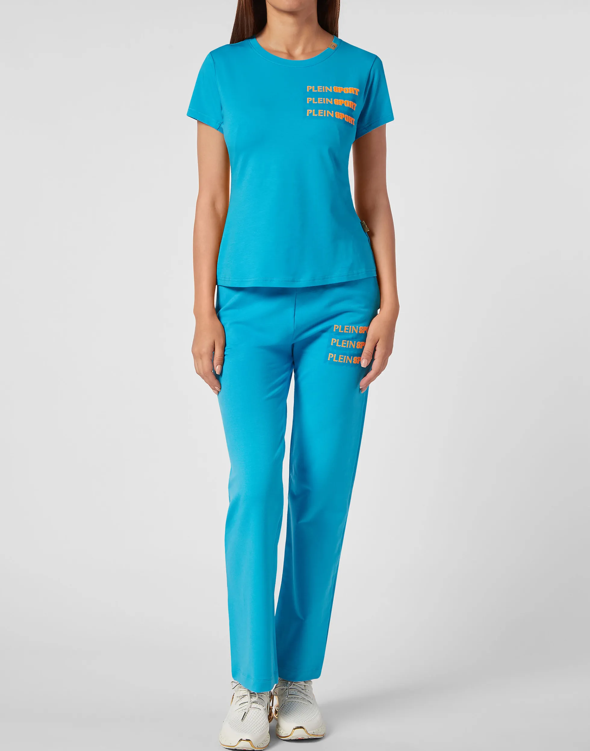 Maglietta Sportiva Donna a Collo Tondo - Moda Casual con Design Plein Comfort 

(：，，，)