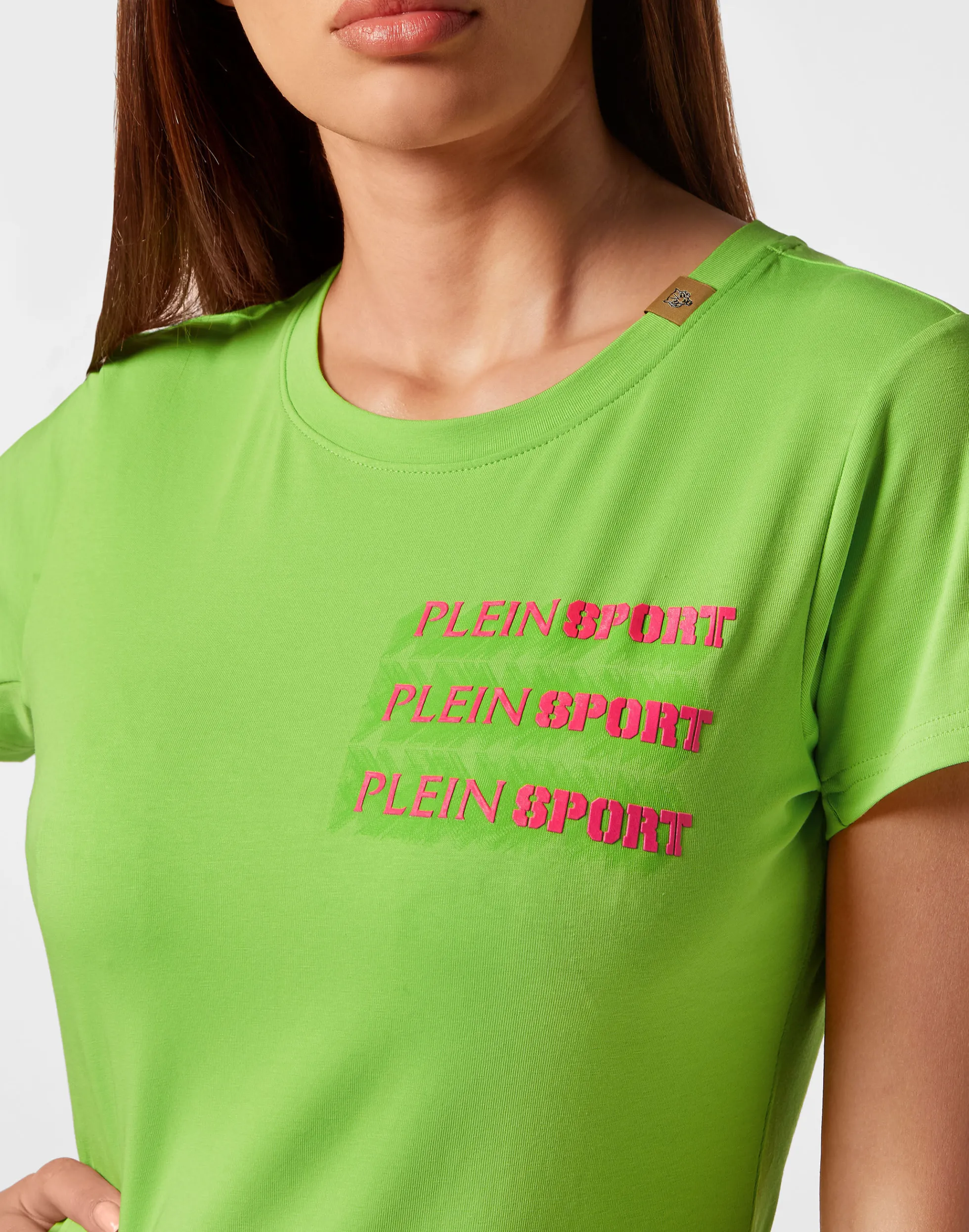 Maglietta Sportiva Femminile Plein - Design Moderno con Scollo Tondo e Respiro, T-Shirt Casual a Maniche Corte per Donna, Cotone Confortevole per Attività All'aperto
