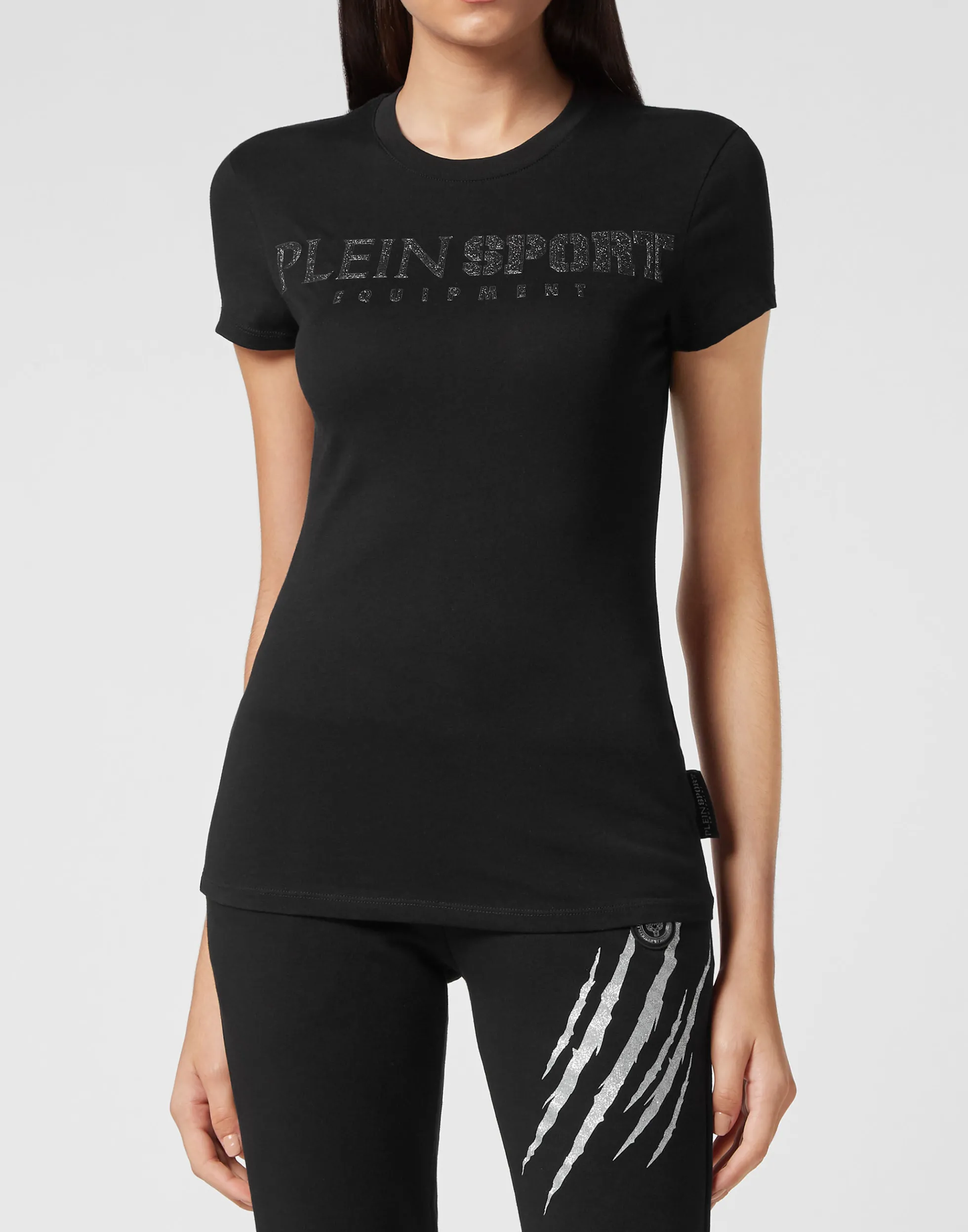 Maglietta Donna Plein Sport Design Attillato e Sensuale con Scollo Tondo - Vestibilità Essenziale per Look Sportivo e Casual - Ideale per lo Sport e il Tempo Libero