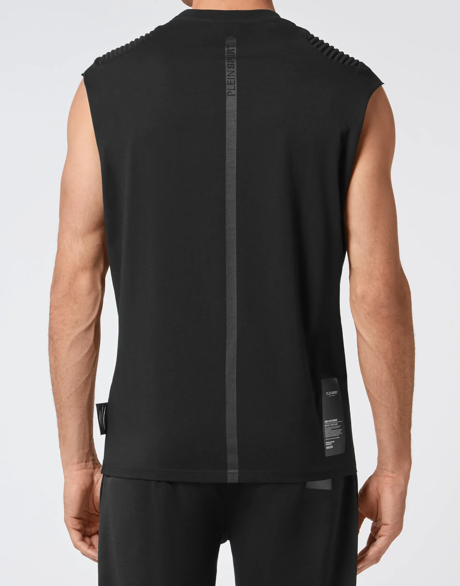 Maglietta Sportiva Plein Sport Uomo: Design Senza Maniche con Scollo Rotondo, Comfort e Stile