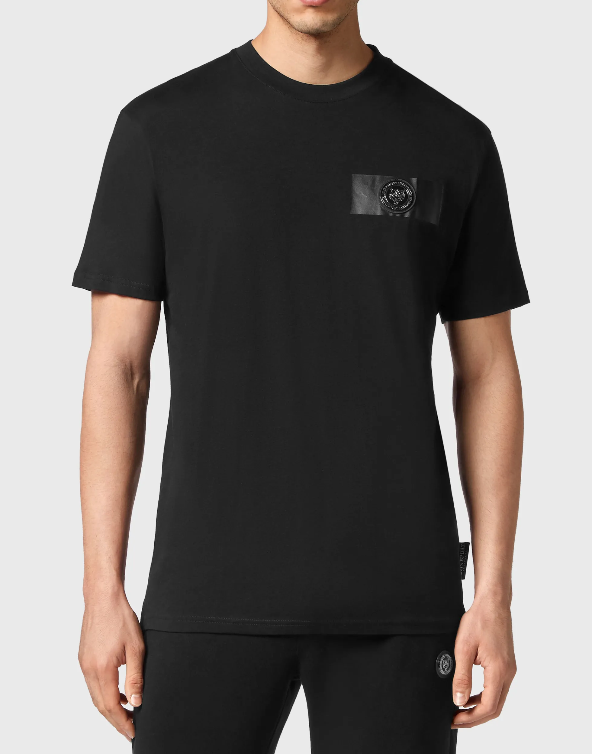 Maglietta Sportiva Uomo Scollo Tondo con Logo - Abbinamento Giornaliero in Cotone a Maniche Corte