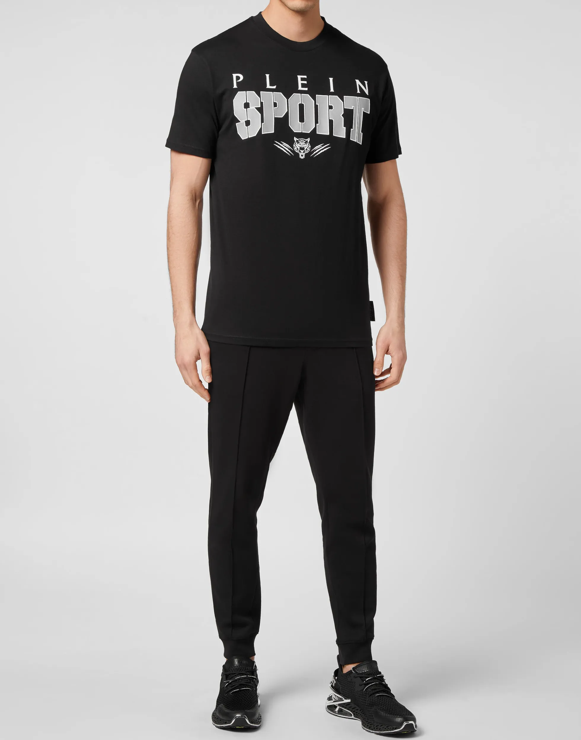 Maglietta Sportiva Essential Uomo - Collo Tondo Maniche Corte in Tessuto Traspirante Plein Sport