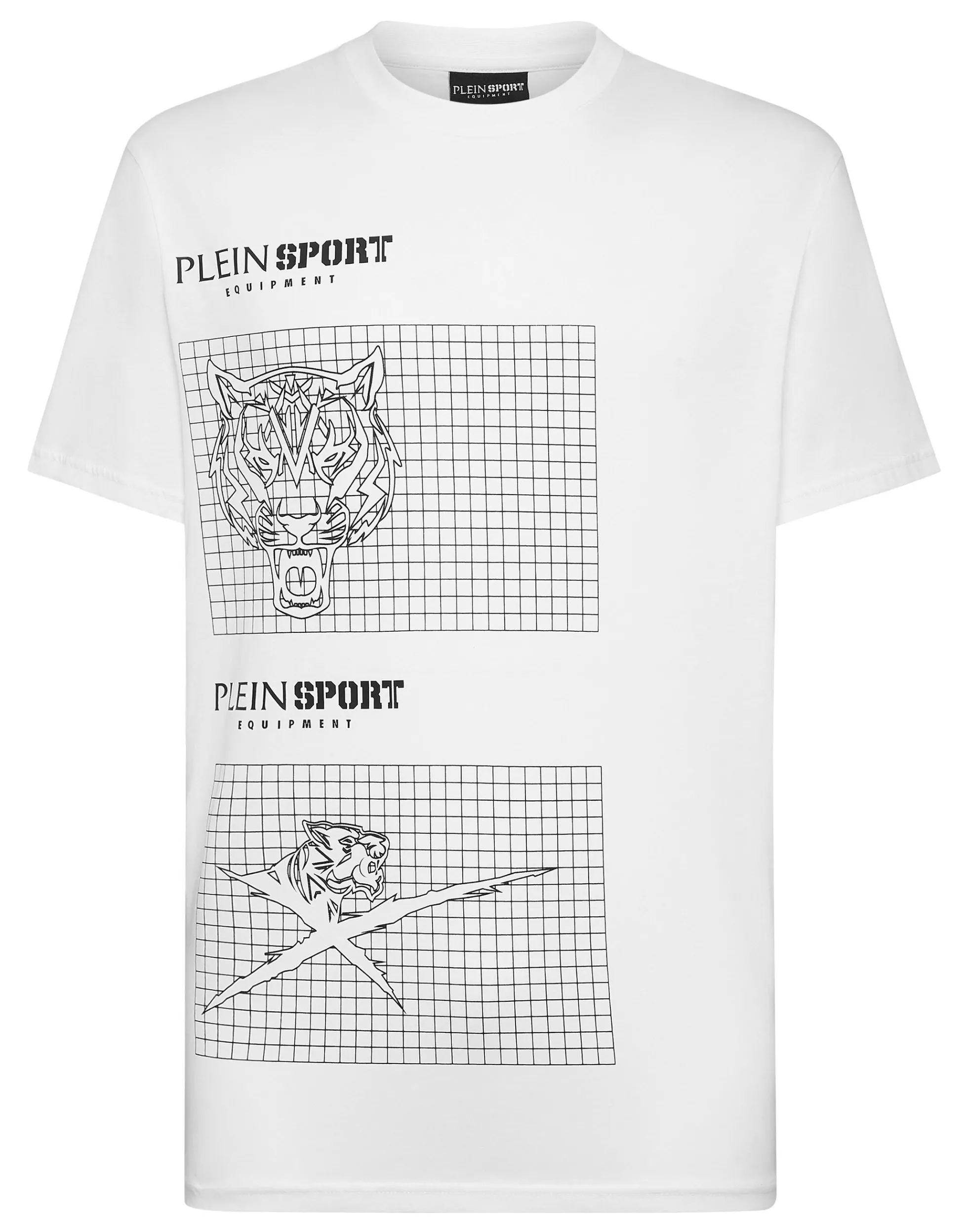 Maglietta Casual Da Uomo con Stampa Tigre - Scollo Tondo Manica Corta, Linea Plein Sport®