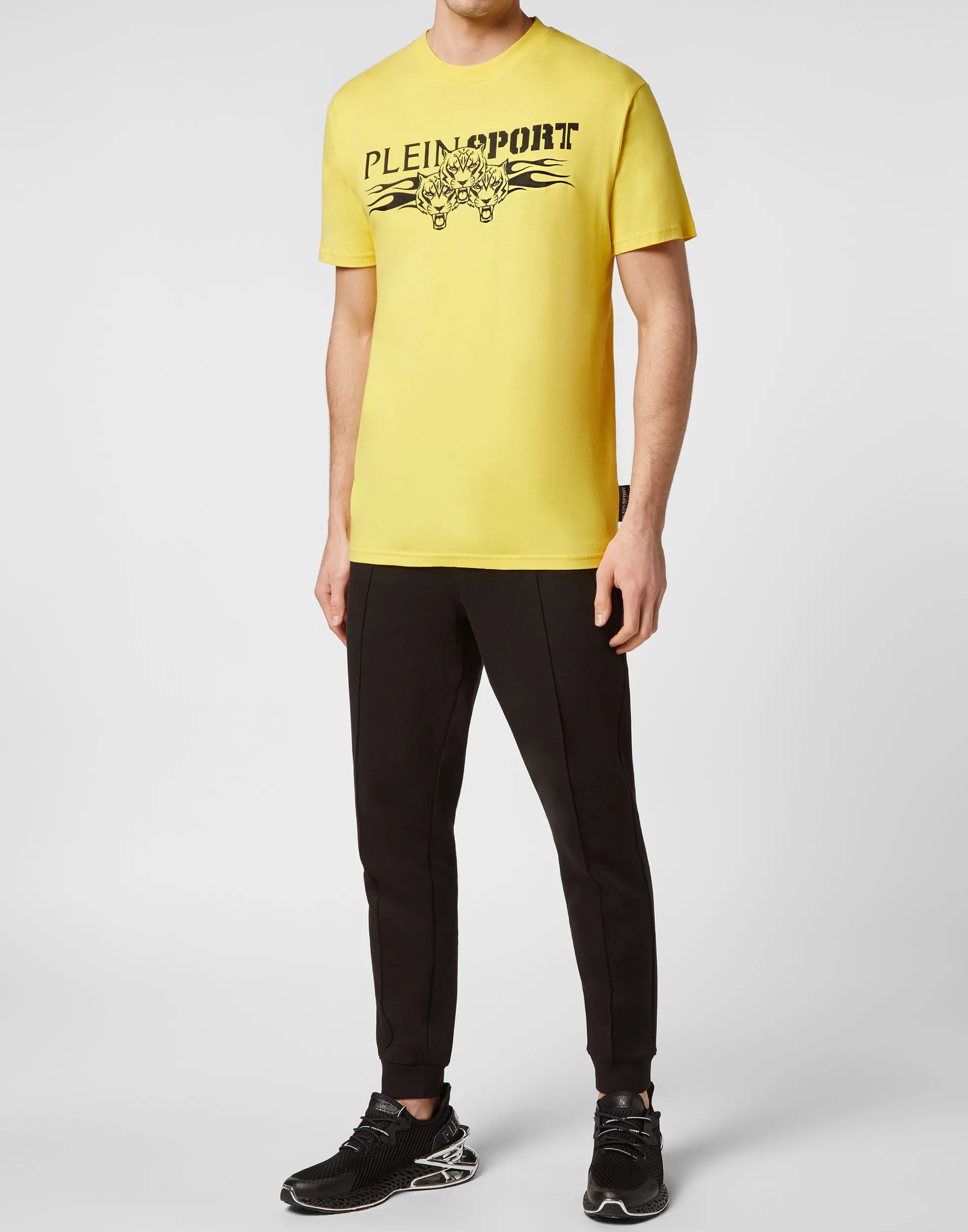 Maglietta Sportiva Uomo con Stampa Tigre - Design Elegante a Maniche Corte e Scollo Tondo per Stile Casual - Modello Plein Sport