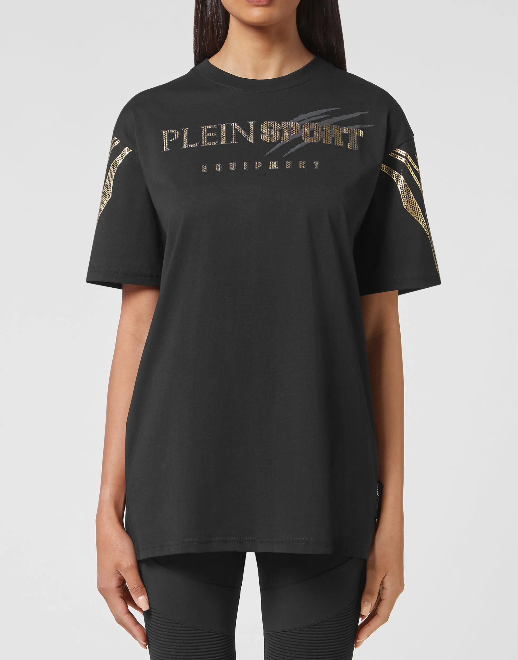 Plein Sport Maglietta Uomo Essential - Scollo Tondo Maniche Corte con Stampa Tigre, Stile Casual per Attività Sportive