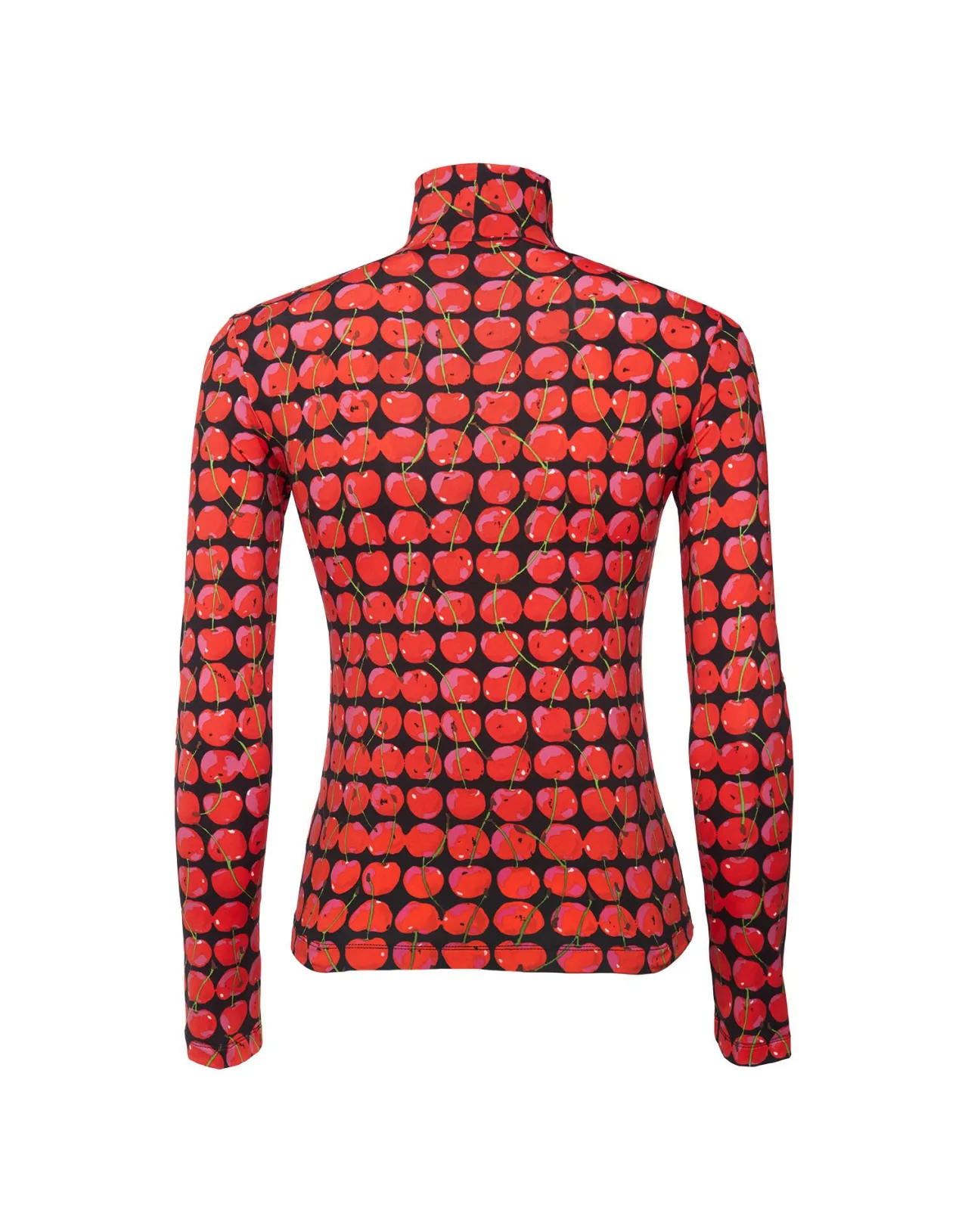 La DoubleJ - Dolcevita Elegante in Ciliegia Scura con Maglia Skinny Ultra Morbida