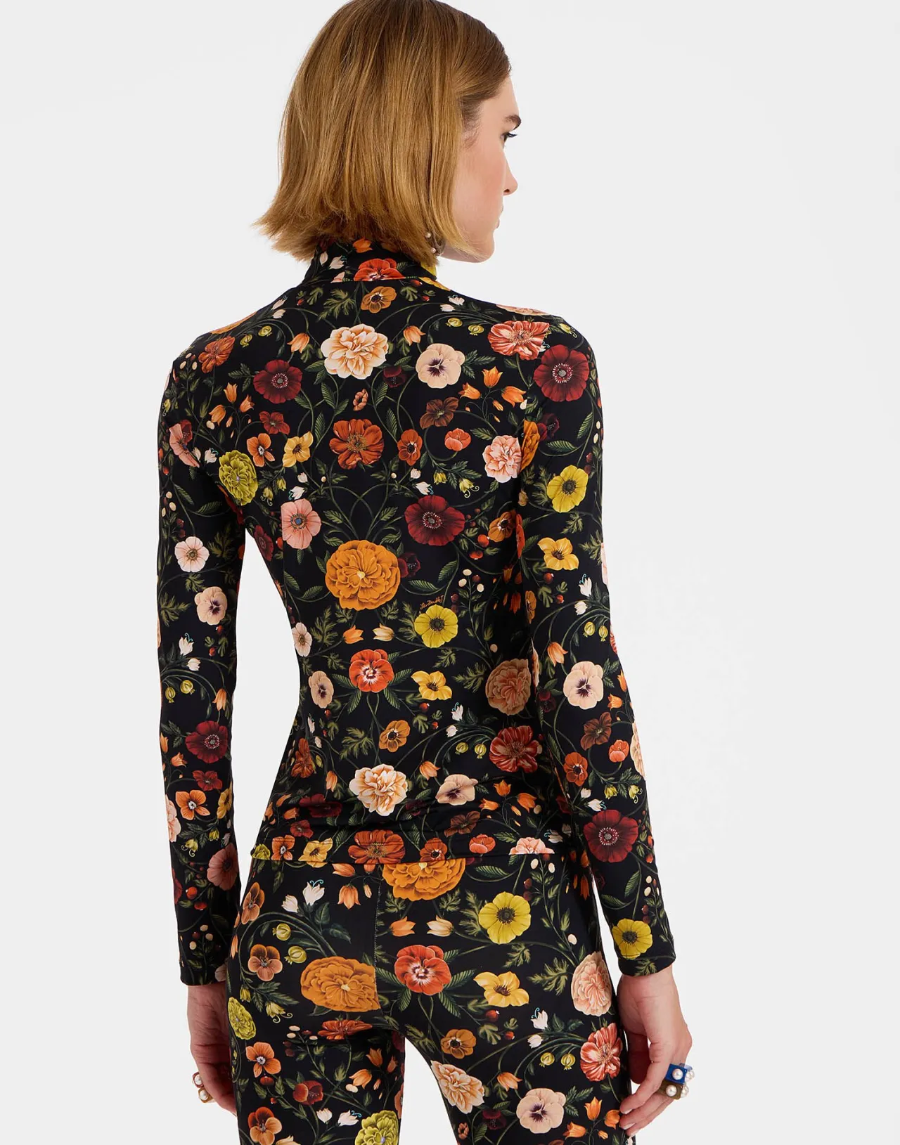 La DoubleJ - Dolcevita Ispirato a Botticelli in Jersey Slim Nero