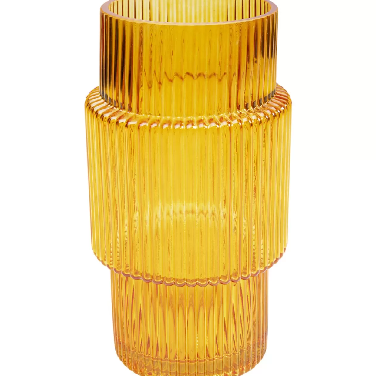Vaso Decorativo KARE | Stile Italiano Elegante in Tonalità Arancione Vibrante, Altezza 26 cm - Artigianato Made in Italy