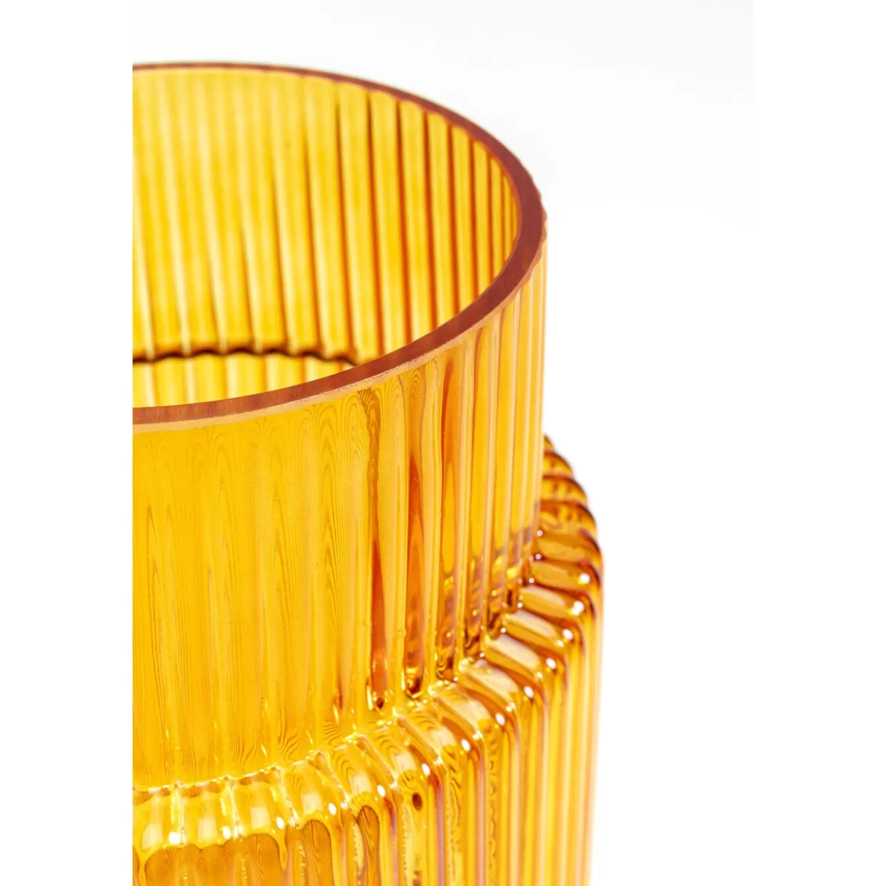 Vaso Decorativo KARE | Stile Italiano Elegante in Tonalità Arancione Vibrante, Altezza 26 cm - Artigianato Made in Italy