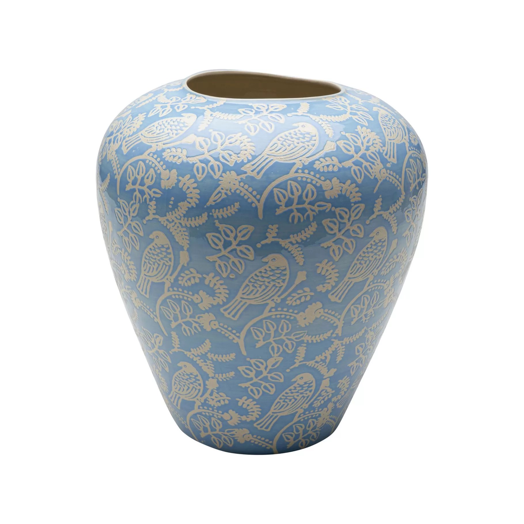 Best Sale Vase Bleu Oiseaux 33cm   Vase