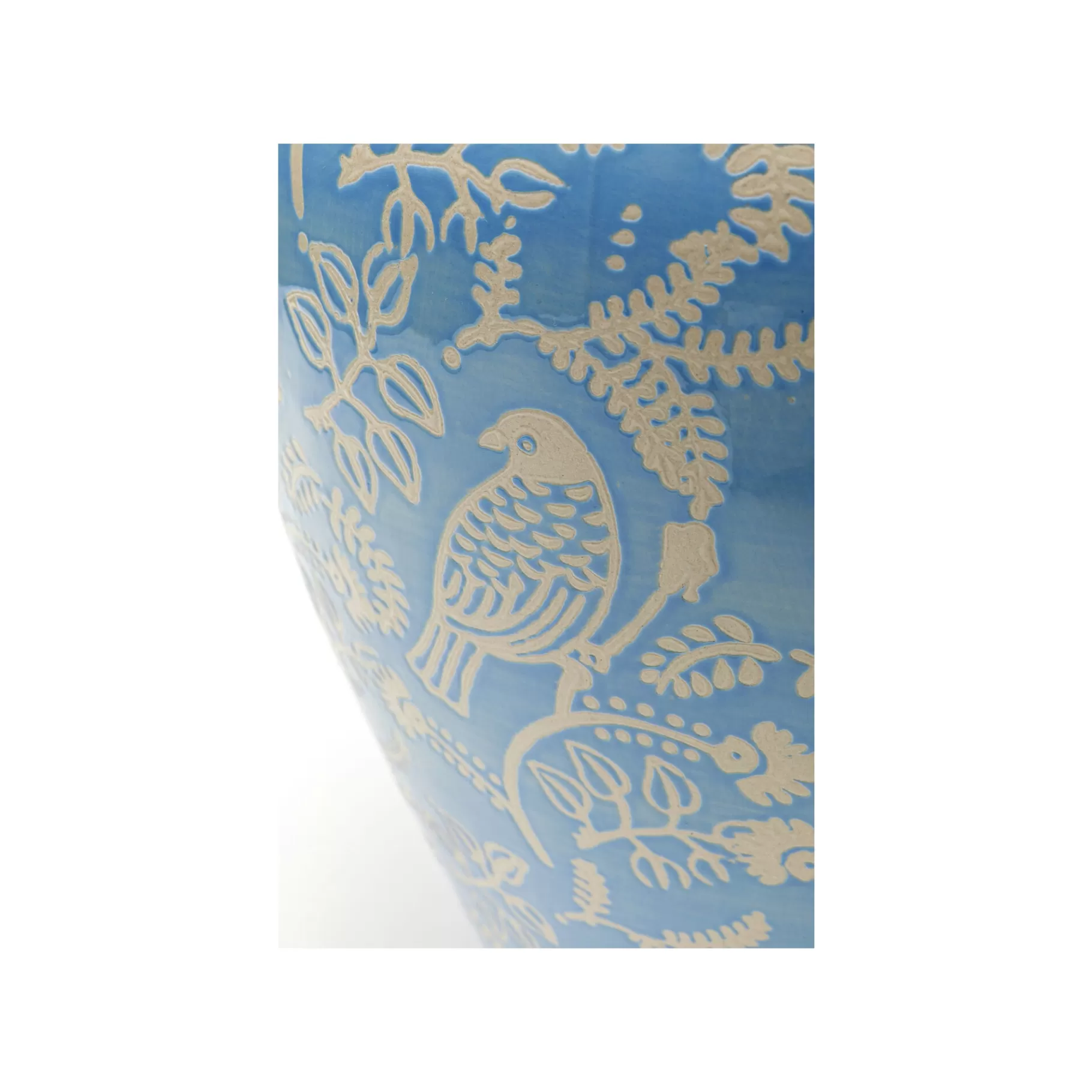 Best Sale Vase Bleu Oiseaux 33cm   Vase