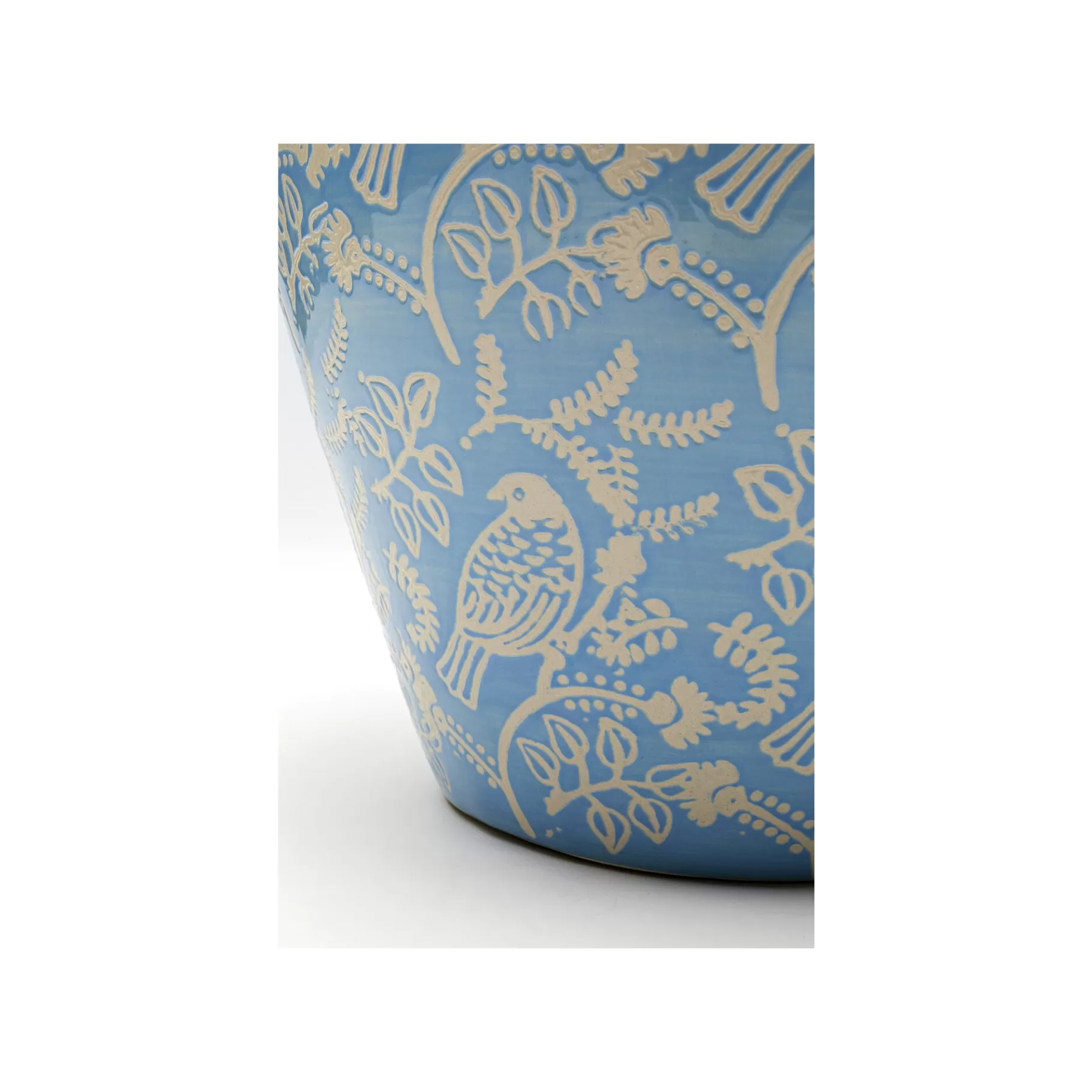 Best Sale Vase Bleu Oiseaux 33cm   Vase